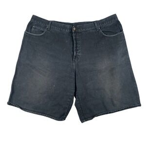 SOLO Shorts Mens 48 Black Denim Vintage Y2K 90s Baggy Casual Relaxed Fit USA